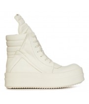 Rick Owens Mega Bumper Geobasket Sneaker Total White