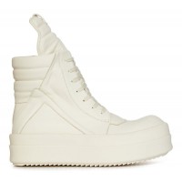 Rick Owens Mega Bumper Geobasket Sneaker Total White
