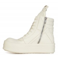 Rick Owens Mega Bumper Geobasket Sneaker Total White