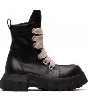 Rick Owens Black Temple Jumbolace Army Bozo Tractor Boots