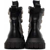Rick Owens Black Temple Jumbolace Army Bozo Tractor Boots