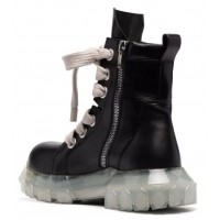 Rick Owens Black Clear Temple Jumbolace Army Bozo Tractor Boots