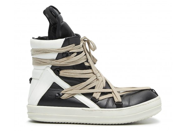 Rick Owens Geobasket TECUATL Black Chalk White