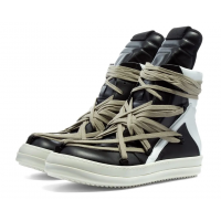 Rick Owens Geobasket TECUATL Black Chalk White