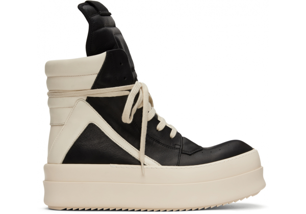 Rick Owens Mega Bumper Geobasket Sneaker Black Milk