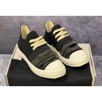 Rick Owens DRKSHDW Hustler Low Denim Black White
