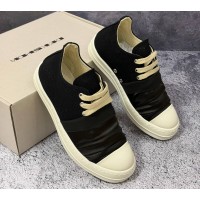 Rick Owens DRKSHDW Hustler Low Denim Black White